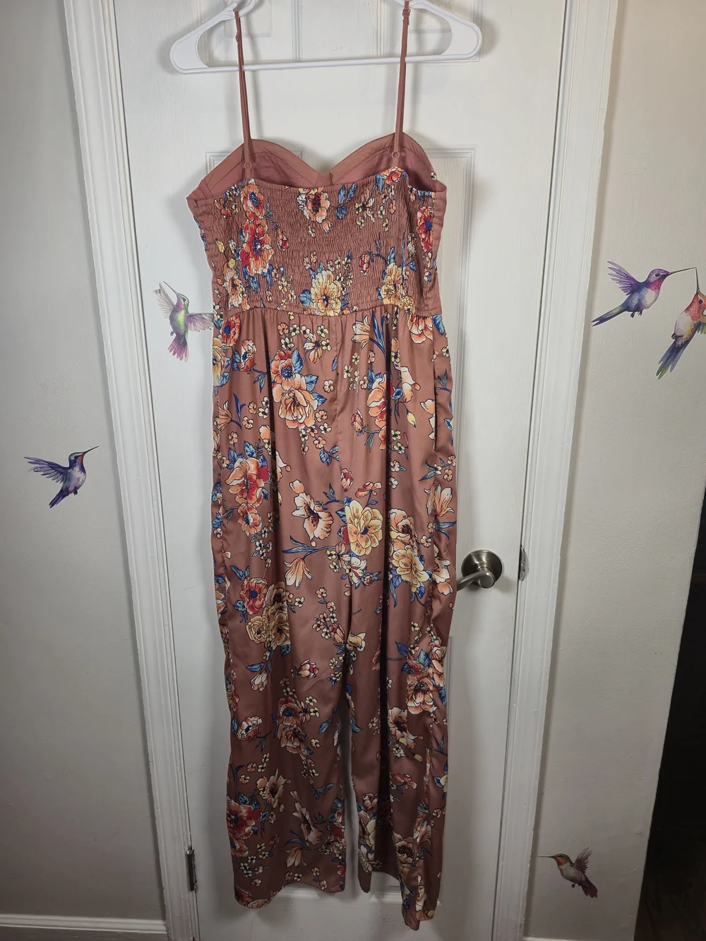 ​Band of Gypsies Floral Sweetheart Wide Leg Jumper Size Large - Picture 3 of 6